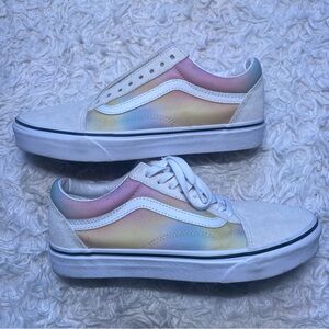 Vans ladies size 8.5 Multicolor & Ivory Gradient Sneakers